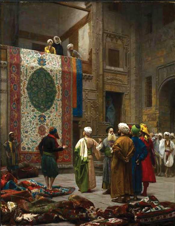 The Carpet Merchant, c.1887 سوق السجاد – القاهرة